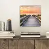 Zonsonderang - Zee - Pad - Gras - Duin - Vogels plexiglas 5mm klein -sfeer1