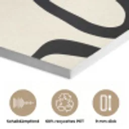 Abstract - Lijnen - Modern - Beige PET vilt klein -closeup_DE