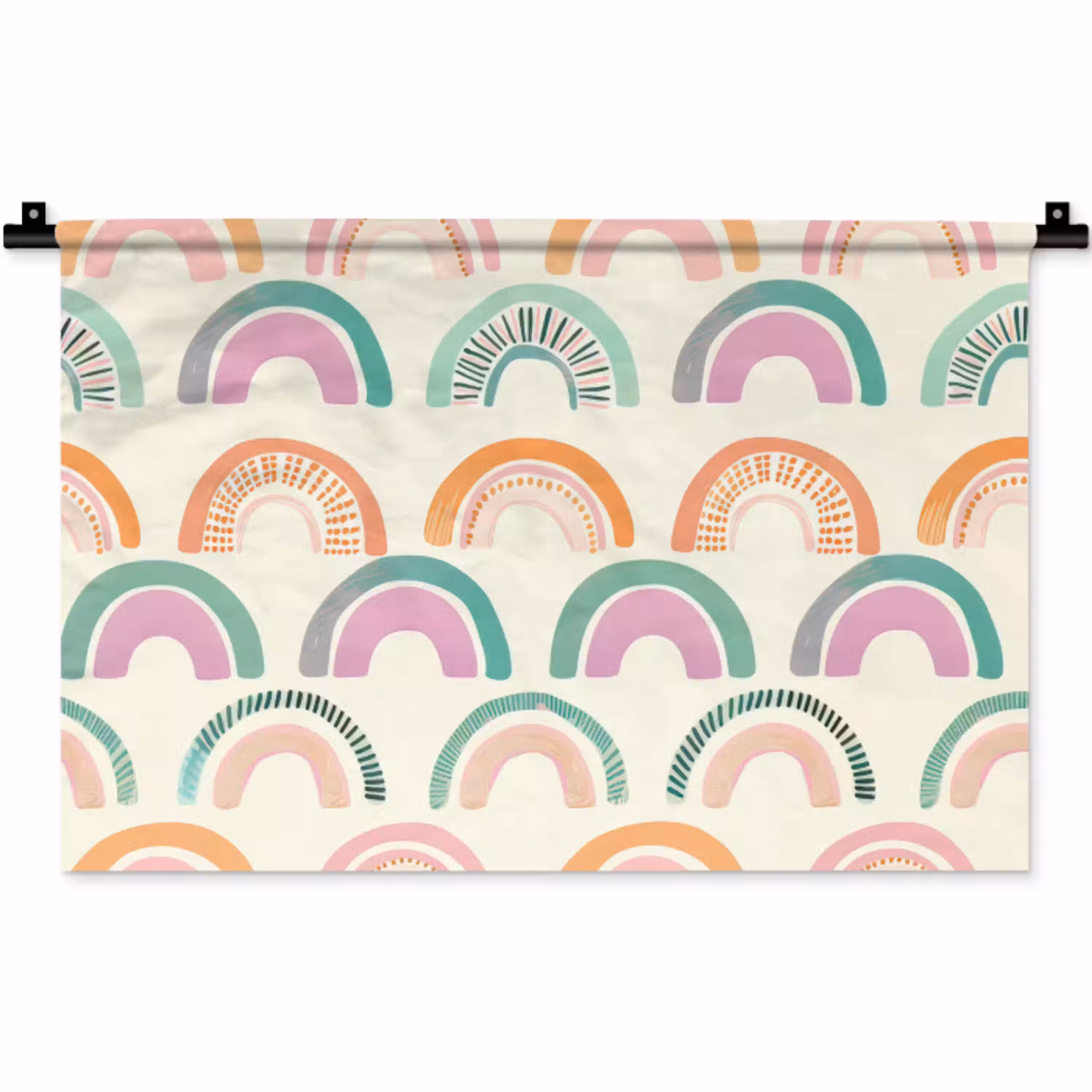 Regenboog - Pastel - Patroon Wandkleed katoen klein -zz3d
