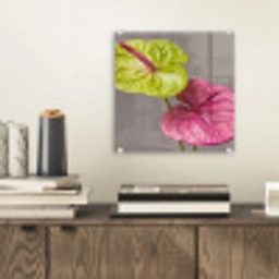 Planten - Anthurium - Groen - Roze plexiglas 5mm klein -sfeer1