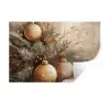 Kerst - Kerstballen - Beige - Goud Muursticker klein -3d