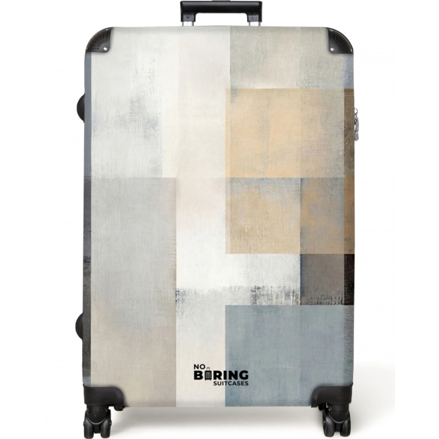 Rechthoeken - Abstract - Blauw NBS - Large koffer - Volwassenen Unisex groot -zzzzzzzzkaufland2