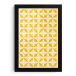 Patroon - Retro - Geel fotolijst zwart zonder passe partout klein 224 -3d
