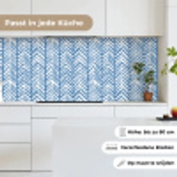Patroon - Streep - Blauw keuken achterwand 2 middel 871 -sfeer4_DE