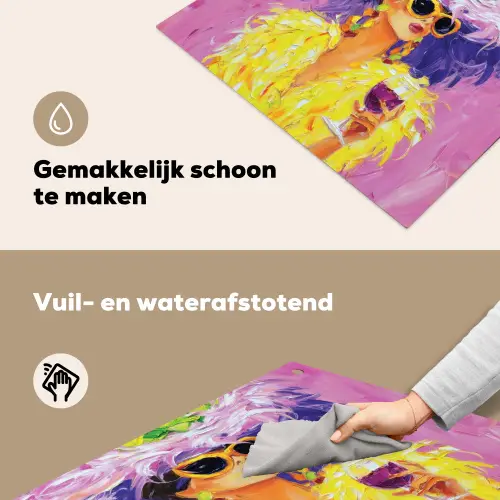 Zonnebril - Vrouw - Jas - Veren Inductie beschemer met haakjes middel -ky-schoon-nl