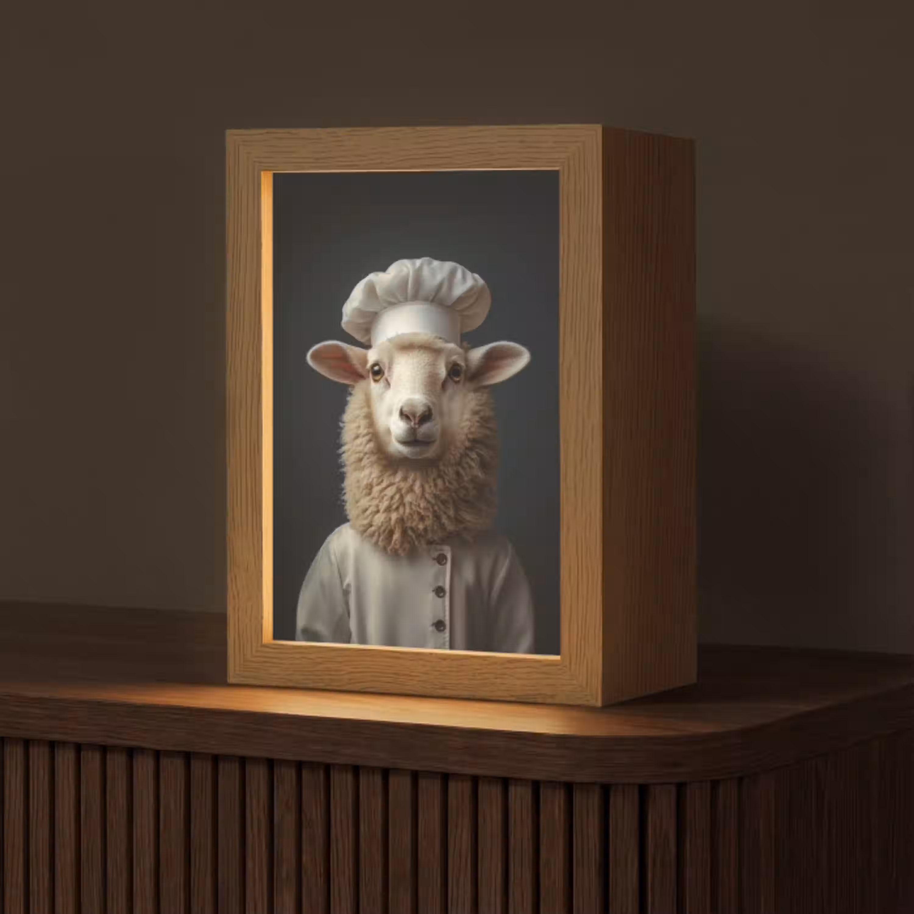 Schaap - Wol - Kok Light Box met kabel (Tafellamp) klein -z3d_website