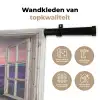 Doorkijk - Lavendel - Bloemen - Hout - Zonsondergang - Paars Wandkleed katoen klein -sfeer2