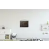Wereldkaart - Koffie - Grijs textielposter latten blank klein -kinderkamer