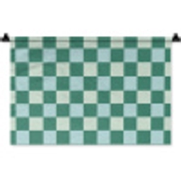 Schaak - Klassiek - Groen Wandkleed katoen klein 269 -zz3d