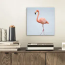 Flamingo - Zee - Roze aluminium wit klein -sfeer1