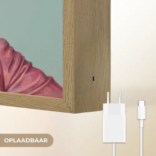 Hond - Overhemd - Bloemen - Bril Light Box met batterij (Wandlamp) middel -USP_websiteoplaadbaarNL