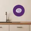 Passievrucht - Zaadjes - Paars - Minimalistisch KitchenYeah - Keuken - Wandcirkel Forex klein -sfeer3