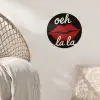 Lip - Rood - Quote Wandcirkel behangsticker klein -sfeer4