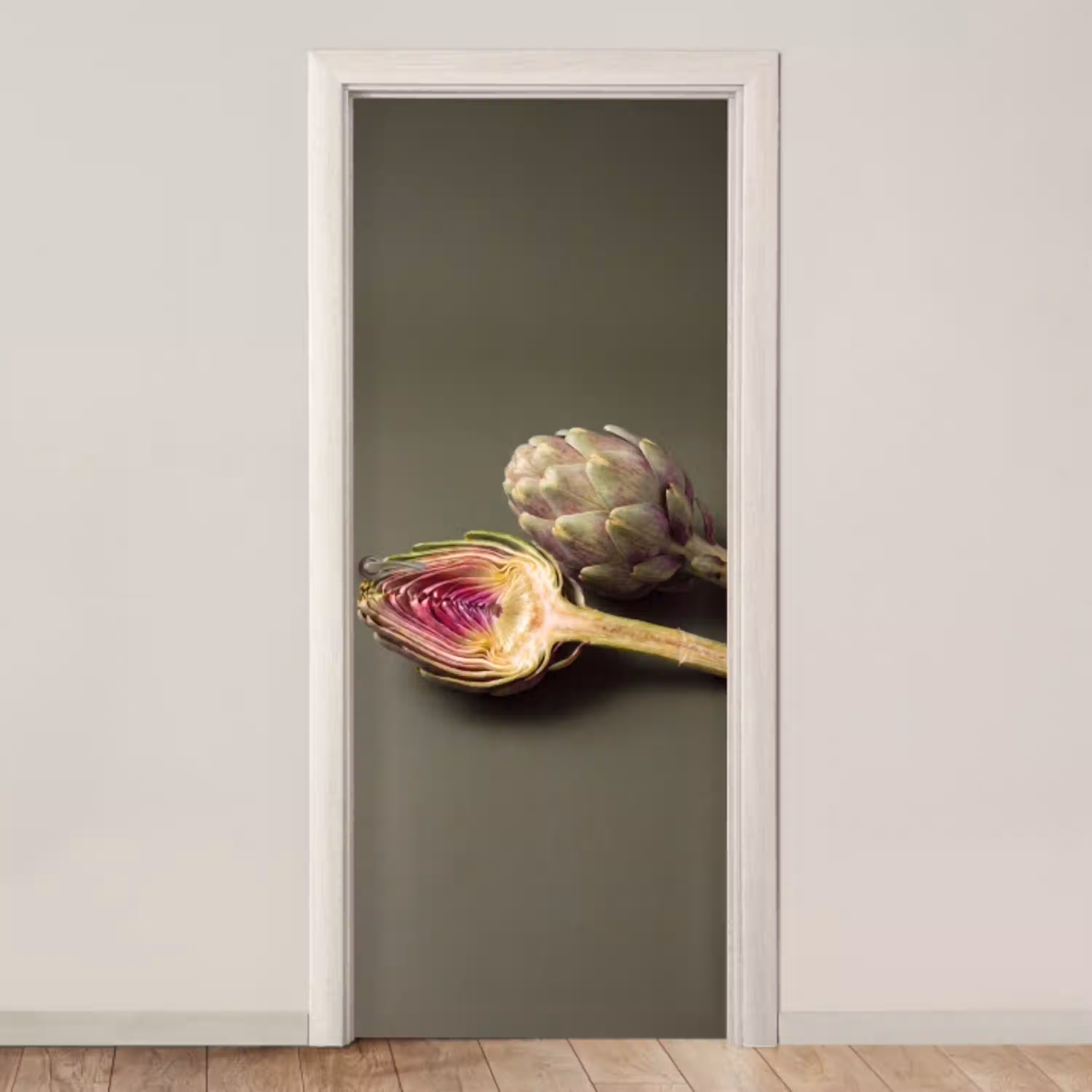Artisjok - Paars - Voedsel deurposter klein -3d_beige