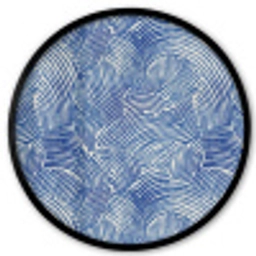 Modern - Abstract - Blauw Fotolijst rond zonder passe partout klein 856 -3d