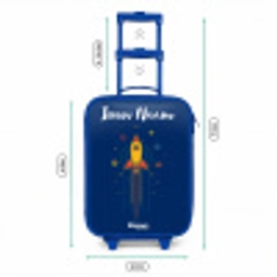 Raket - Planeten - Sterren Kinderkoffer - Blauw klein -productfoto_formaten