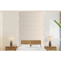 Beige - Zigzag - Patroon fotobehang vinyl groot 64 -bed