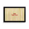 Strepen - Abstract - Yes you can - Rood fotolijst zwart zonder passe partout klein -3d