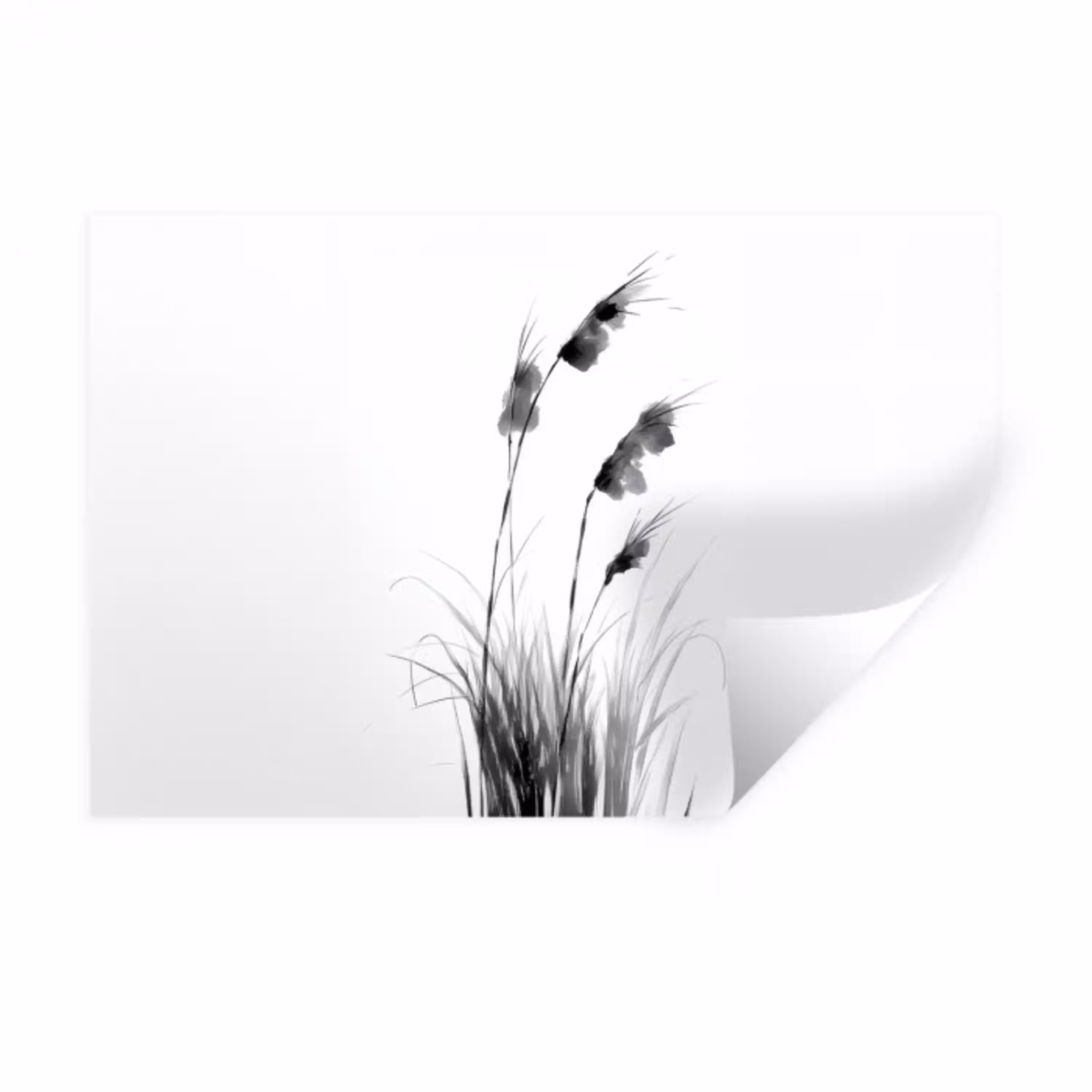 Minimalistisch - Stelen - Wit Muursticker klein -3d