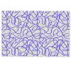 Patronen - Beige - Blauw - Lijnen Deurmat klein 898 -zkaufland3d