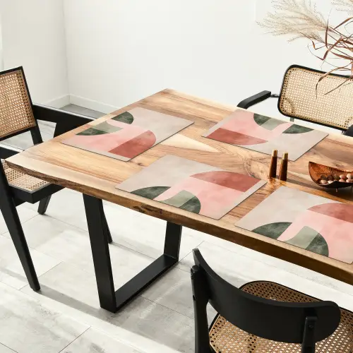 Cirkel - Abstract - Roze Placemat vinyl groot -zzsfeer4_Kitchenyeah-website