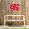 Patroon - Hartjes - Roze - Valentijn Tuinposter op houten frame 2 cm dik klein -sfeer4