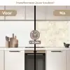 Patroon - Organisch - Beige keuken achterwand 2 middel 871 -voor-na2_NL