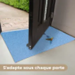 Papagaai - Vliegen - Blauw - Geel Deurmat klein -USP_FR