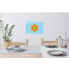 Bloem - Smiley - Kleurrijk Muursticker klein -eettafel