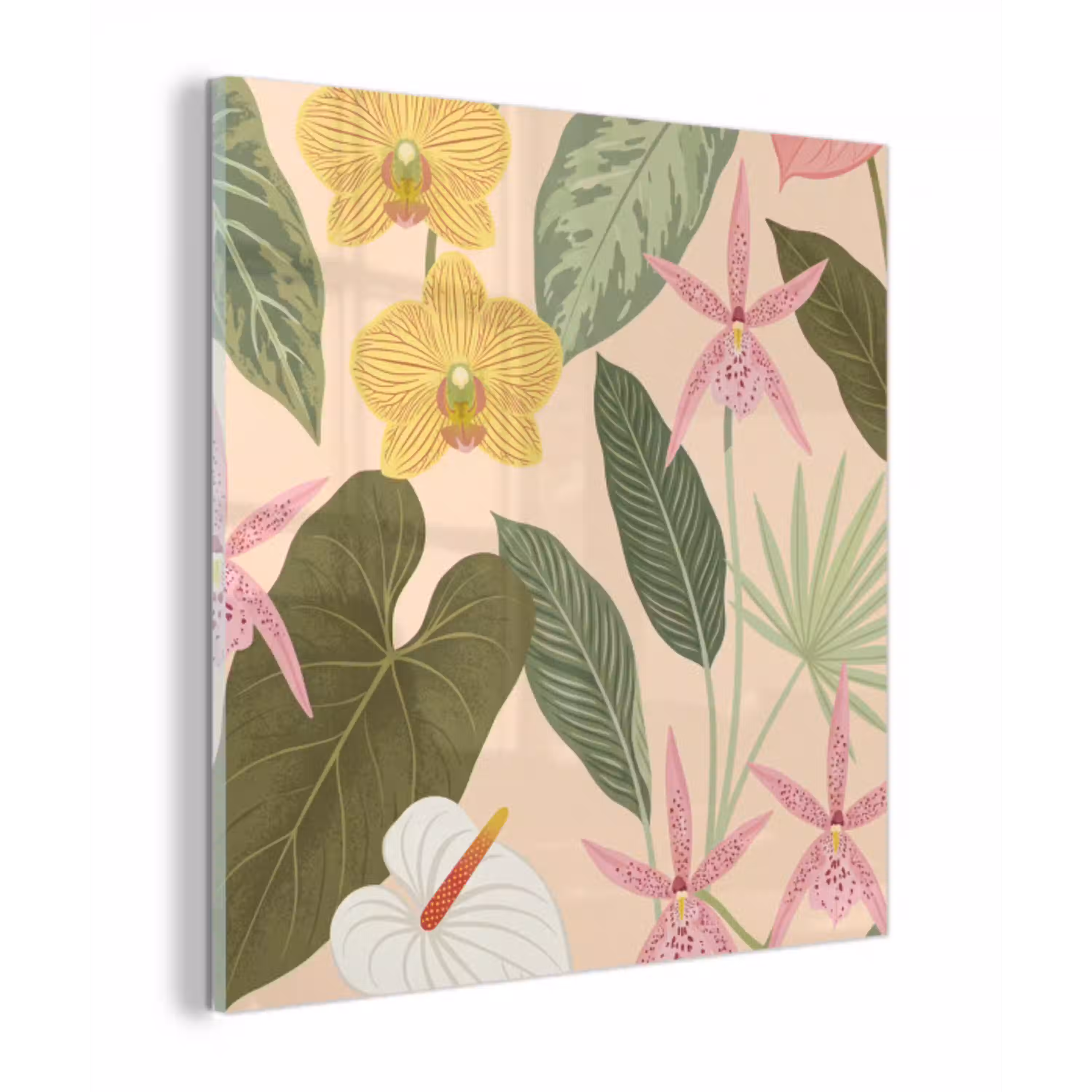 Patroon - Bloemen - Kleurrijk plexiglas 5mm klein -z3d