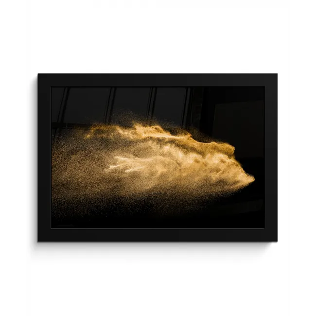 Zand - Goud - Zwart - Luxe - Kunst fotolijst zwart zonder passe partout klein -3d