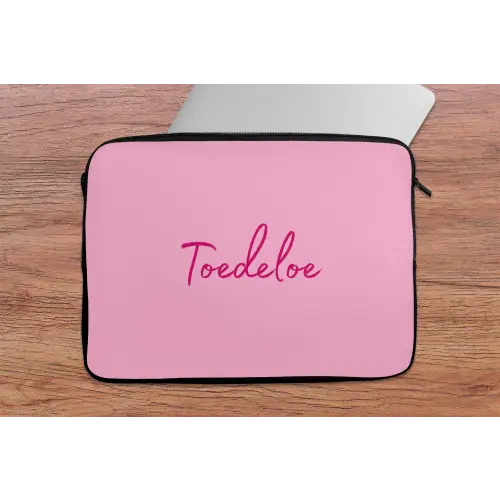Toedeloe - Roze - Minimalistisch laptophoes neopreen klein -tafel