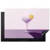Cocktail - Paars - Minimalistisch - Citroen Inductie beschermer vinyl 3mm klein -3d