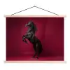 Hengst - Steigert - Rood textielposter latten blank klein -3d