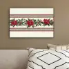 Kerststrook - Poinsettia - Rood - Groen canvas 2cm klein -sfeer3
