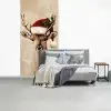 Kerst - Hert - Gewei - Rood fotobehang vinyl groot -slaapkamer