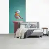 Roodborstje - Vogel - Koksmuts - Sokkel fotobehang vinyl groot -slaapkamer