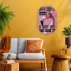 Flamingo - Roze - Vogel - Decoratie Wandcirkel Ovaal Forex klein -sfeer4