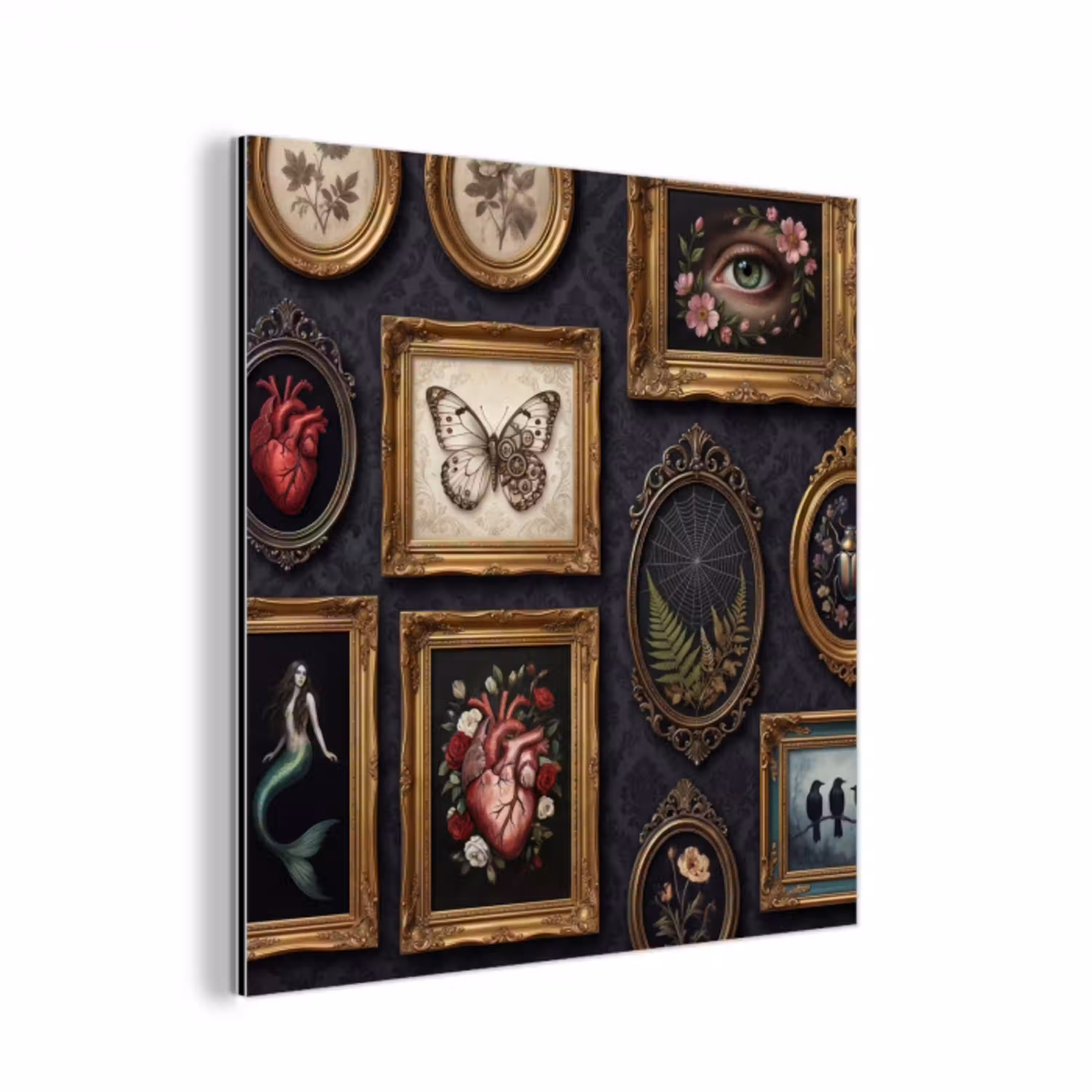 Kunst - Collectie - Vintage - Klassiek - Donker aluminium wit klein -3d