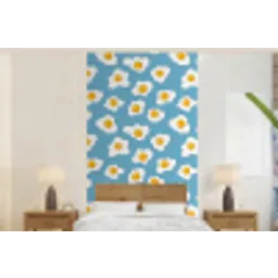 Eieren - Dooiers - Blauw fotobehang vinyl groot 64 -bed