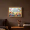 Bloemen - Natuur - Botanisch - Kunst Light Box met batterij (Wandlamp) middel -sfeer4