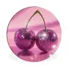 Glitter - Discobol - Roze - Kersen Wandcirkel aluminium klein -3d