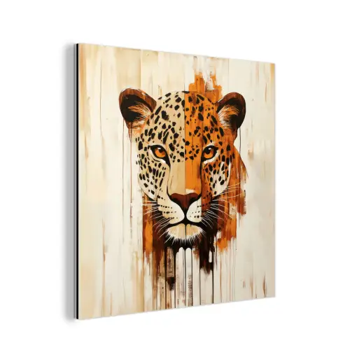 Luipaard - Symmetrisch - Strepen aluminium wit klein -3d