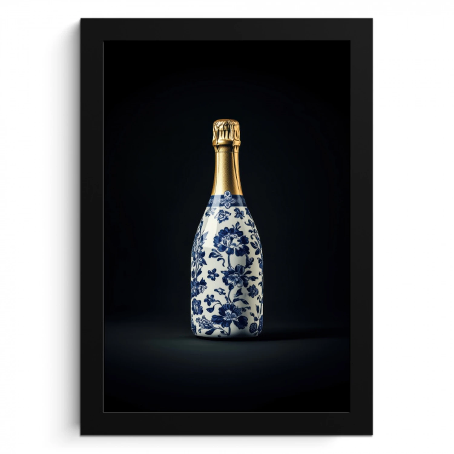 Champagne - Bloemen - Goud - Chique KitchenYeah - Keuken - Fotolijst klein -3d