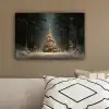 Kerstboom - Bos - Sneeuw - meerkleurig canvas 2cm klein -sfeer3