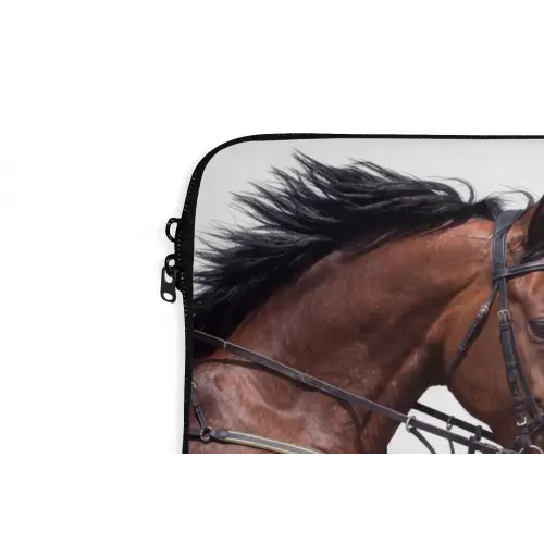 Paard - Springen - Modern laptophoes neopreen klein -detail