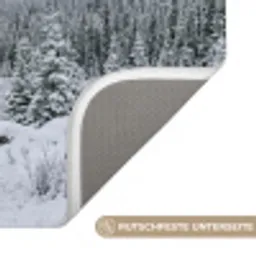 Weg - Bergen - Sneeuw - Naaldbos - Avontuurlijk Badmat klein -USP_AntislipDE