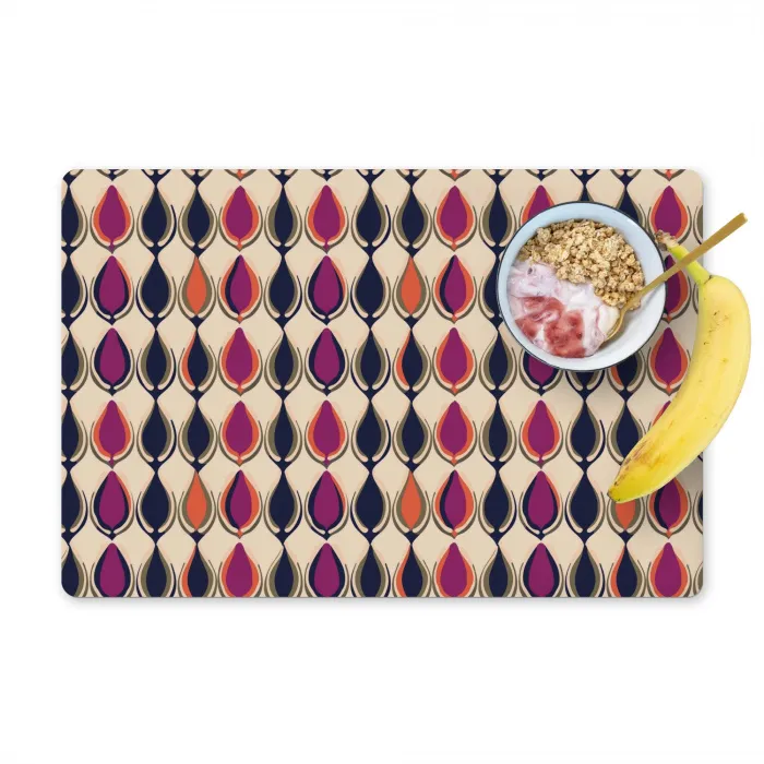 Vintage - Retro - Kleurrijk Placemat vinyl groot 368 -zzzproduct_Kitchenyeah-website