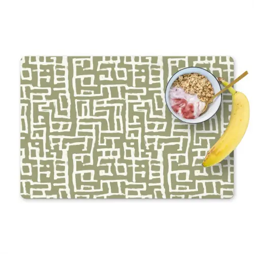 Grafisch - Patroon - Groen Placemat vinyl groot 368 -zzzproduct_Kitchenyeah-website