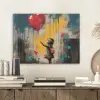 Meisje - Ballon - Hart - Graffiti PET vilt klein -sfeer1